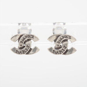 CHANEL 99C 1999 Coco Mark Earrings, Silver, WS15742